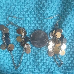 Chain with Gold Discs Earrings